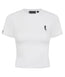 Ladies Helena Cropped T-Shirt - White
