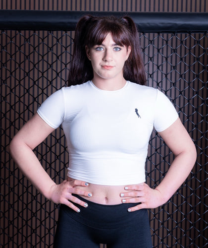 Ladies Helena Cropped T-Shirt - White