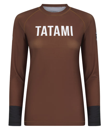 Ladies Helena Ranked Rash Guard - Brown