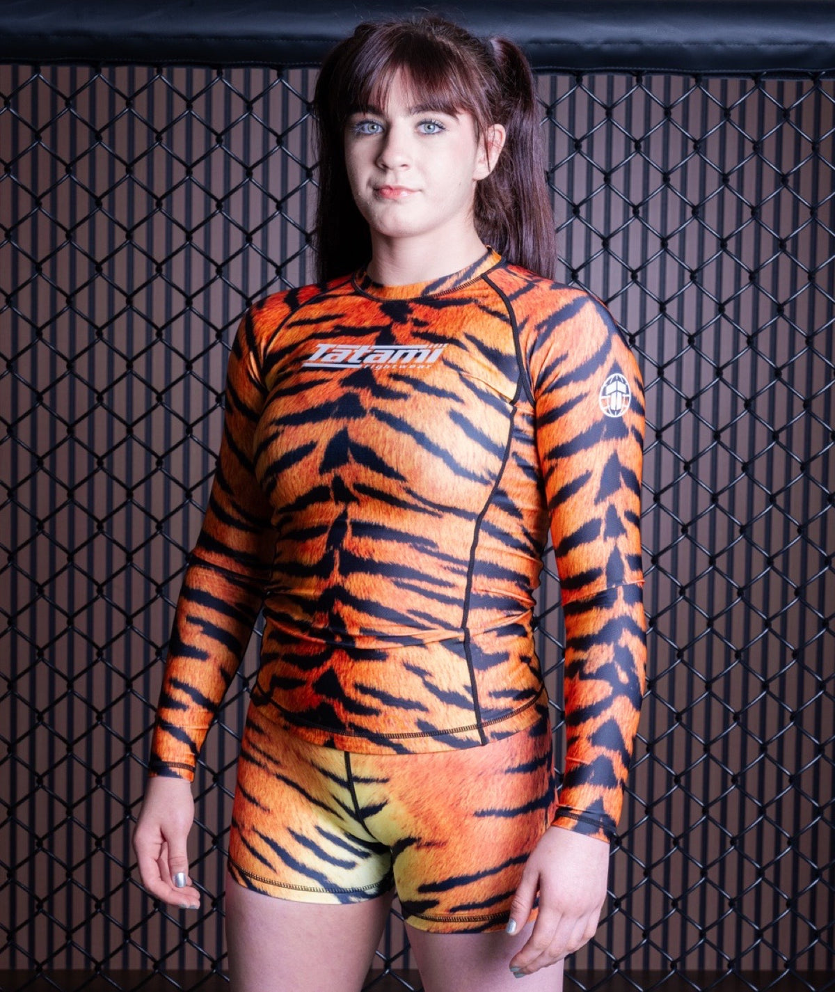 Ladies Helena Long Sleeve Rash Guard - Tiger