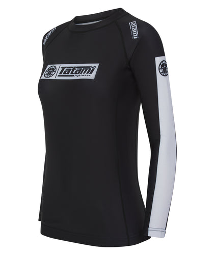 Ladies IBJJF Ranked Long Sleeve Rash Guard - Black