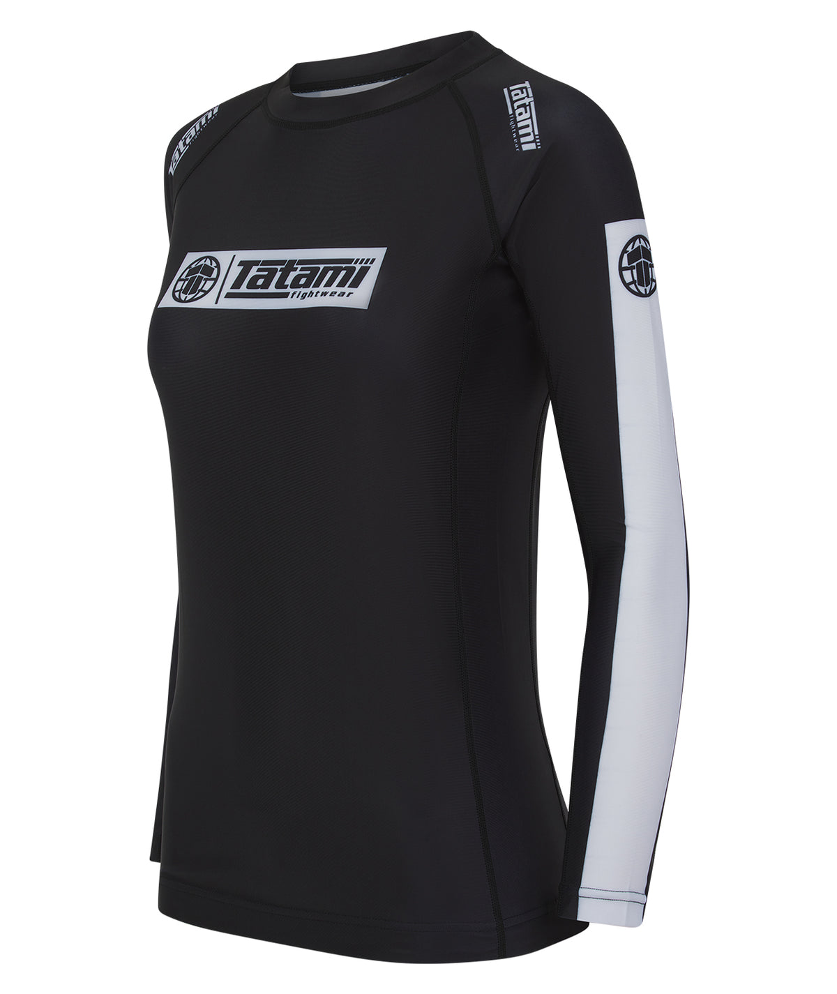 Ladies IBJJF Ranked Long Sleeve Rash Guard - Black