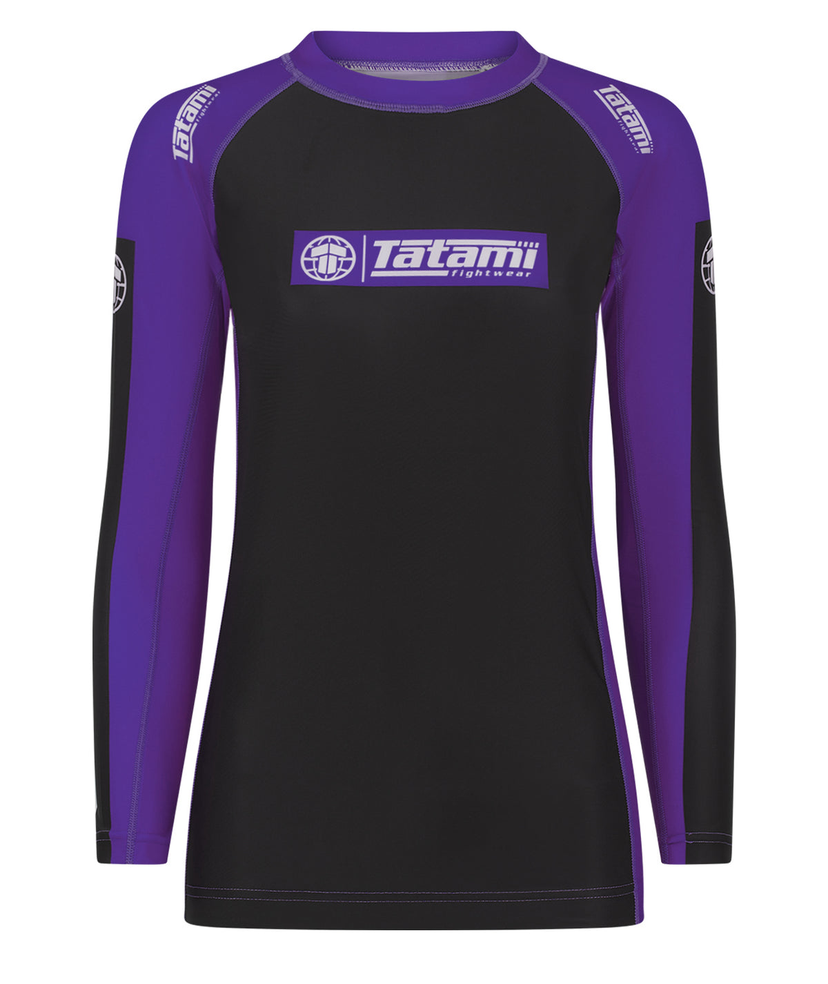 Ladies IBJJF Ranked Long Sleeve Rash Guard - Purple