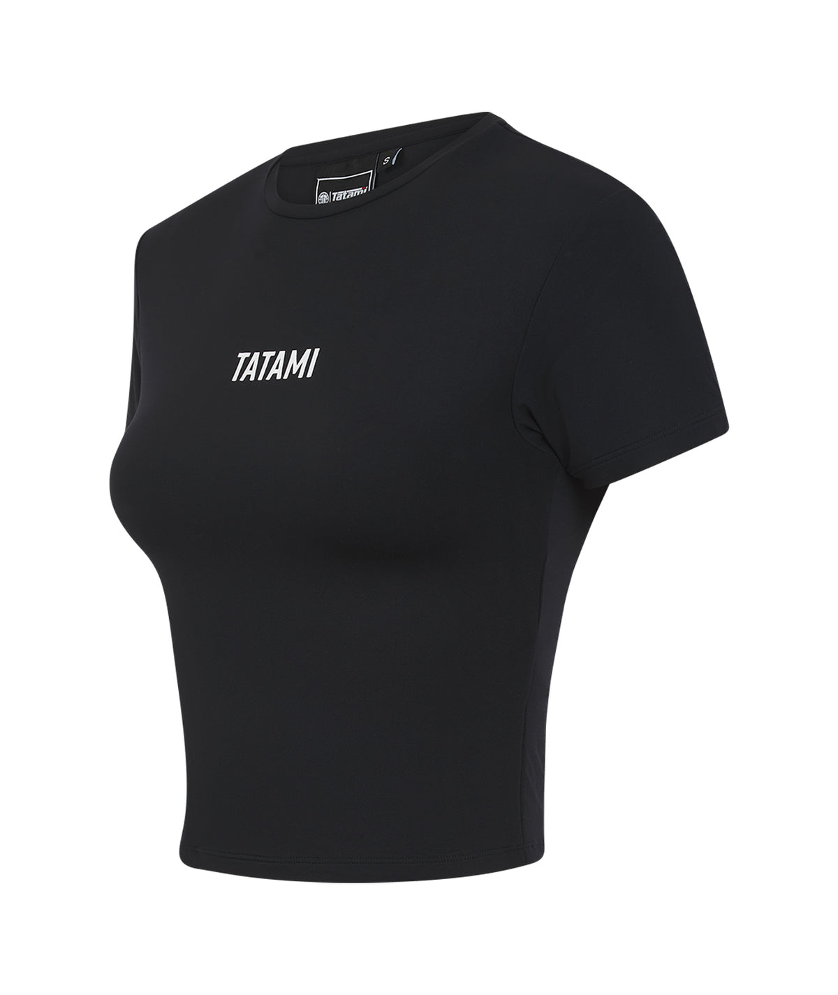 Ladies Luxe Cropped T-Shirt - Black