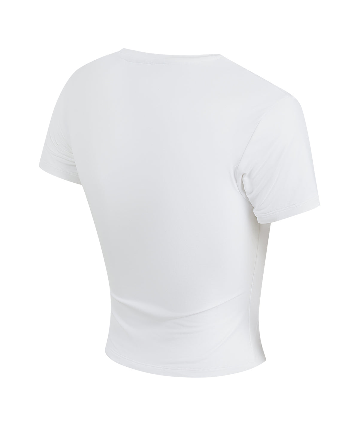 Ladies Luxe Cropped T-Shirt - White