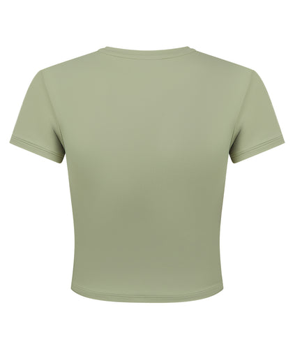 Ladies Luxe Cropped T-Shirt - Sage