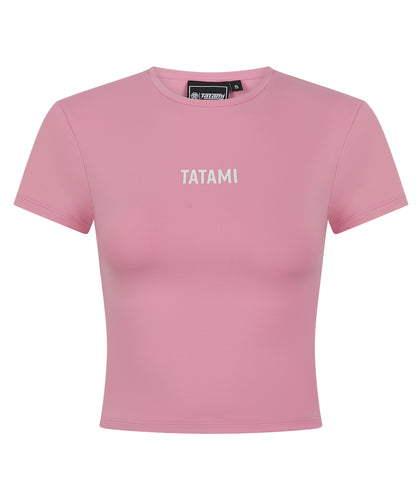 Ladies Luxe Cropped T-Shirt - Blush
