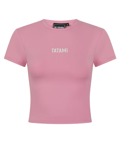 Ladies Luxe Cropped T-Shirt - Blush