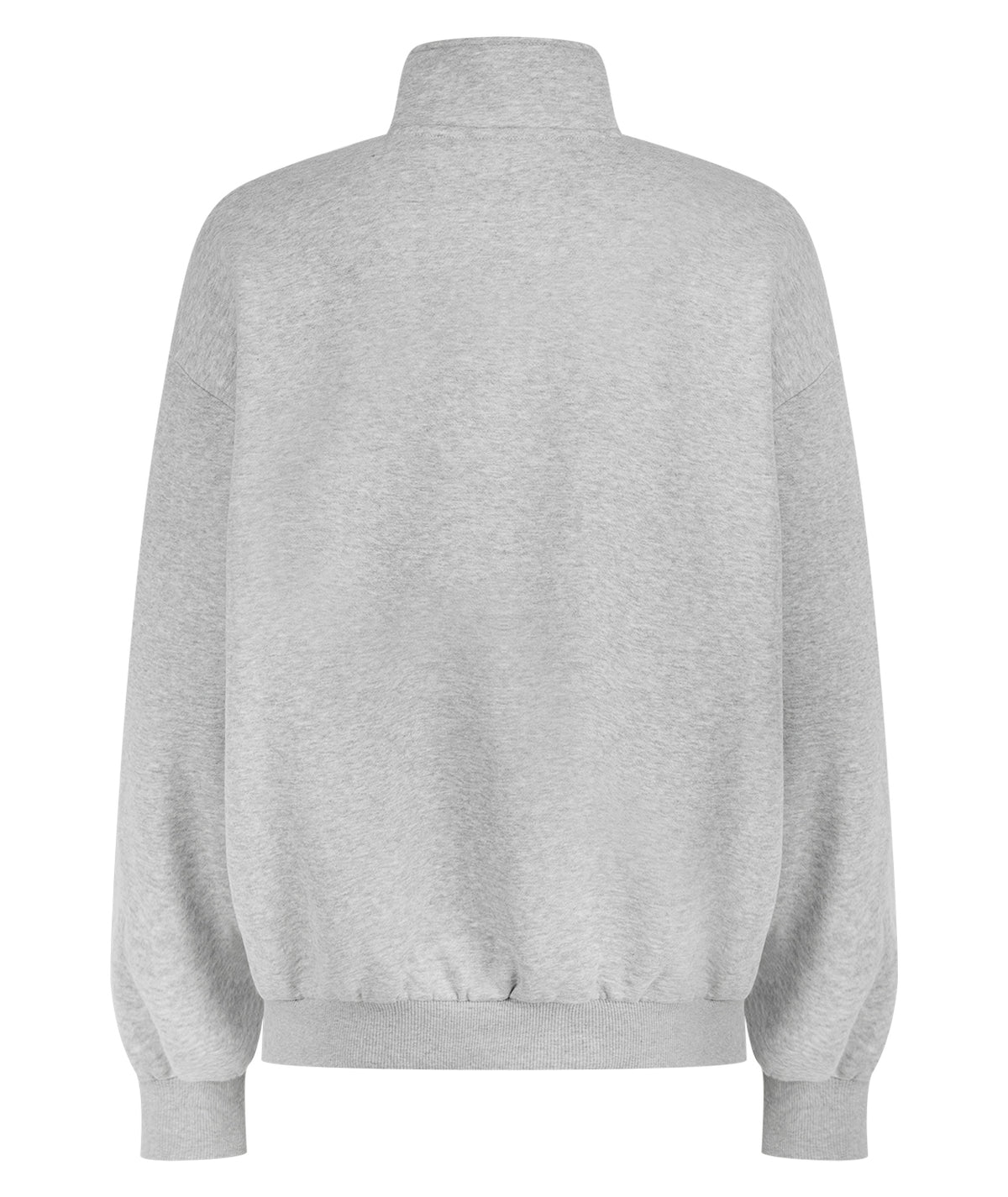 Ladies Quarter Zip Jumper - Grey Marl