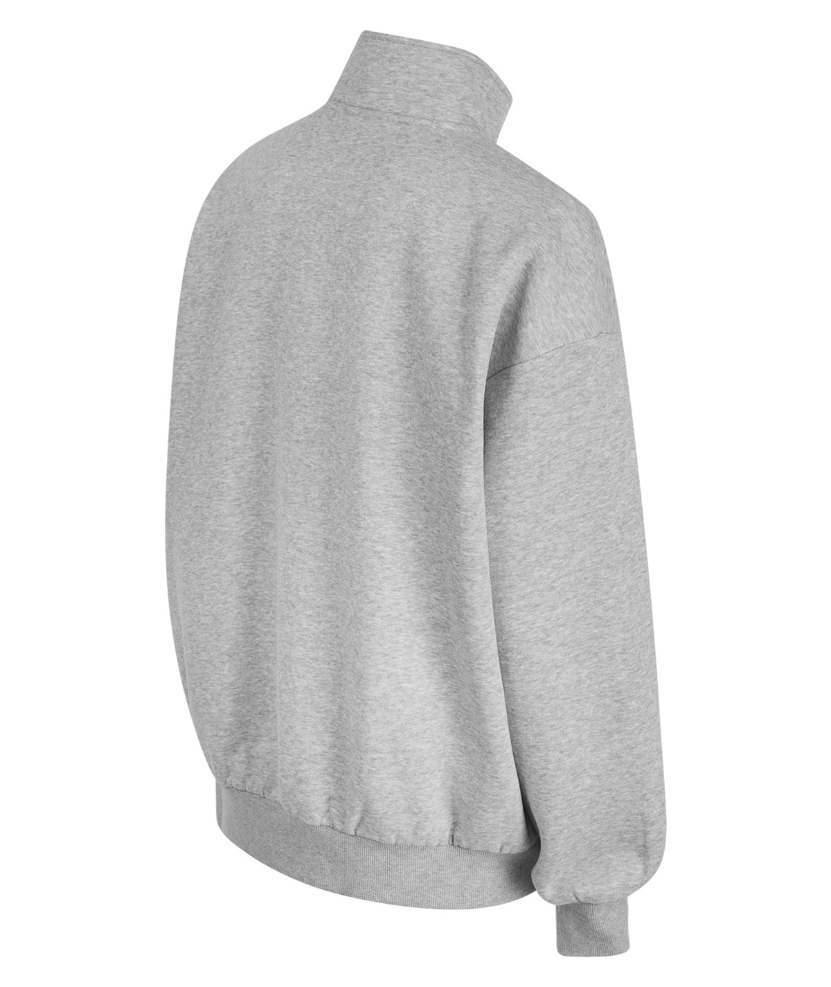 Ladies Quarter Zip Jumper - Grey Marl