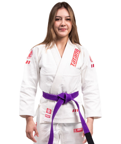 Ladies Pro Series Gi - White & Wild Rose