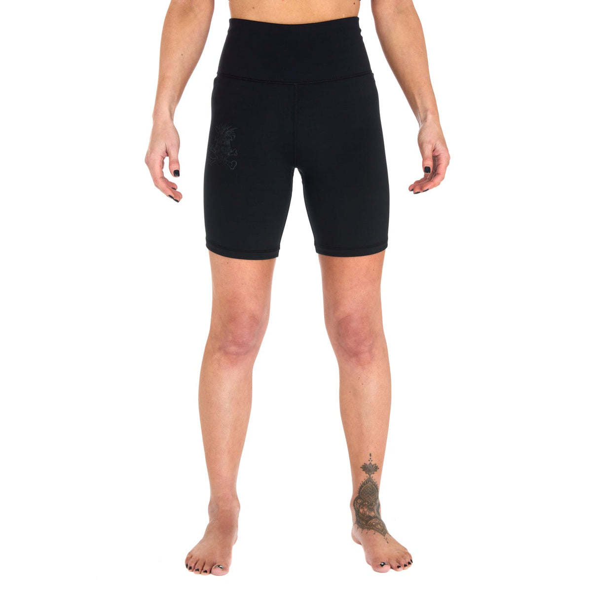 Ladies REORG Pineapple Compression Shorts - Black