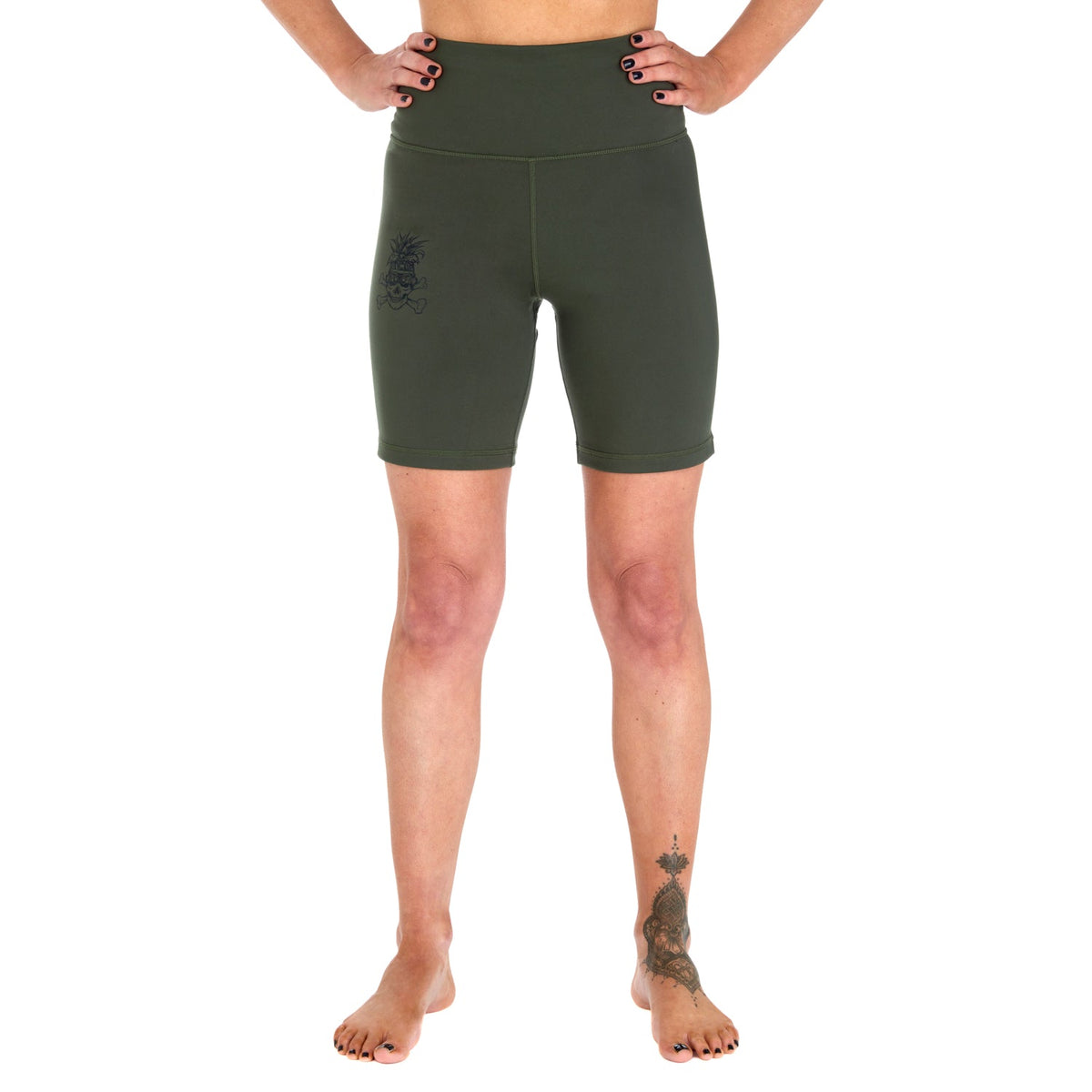 Ladies REORG Pineapple Compression Shorts - Khaki