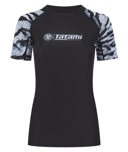 Ladies Recharged Rash Guard - Grey Tiger