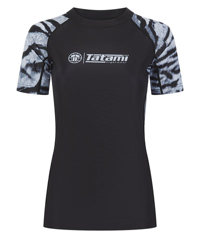 Ladies Recharged Rash Guard - Grey Tiger