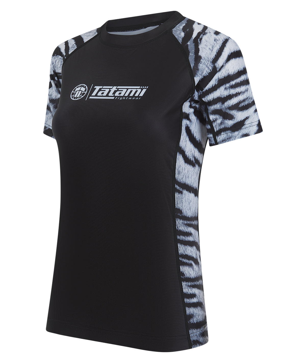 Ladies Recharged Rash Guard - Grey Tiger