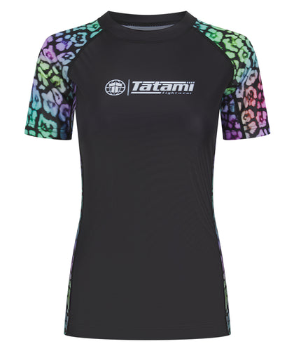 Ladies Recharged Rash Guard - Multi Leopard