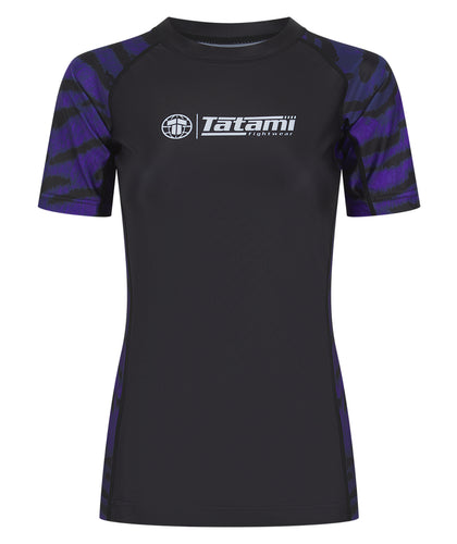 Ladies Recharged Rash Guard - Purple Tiger