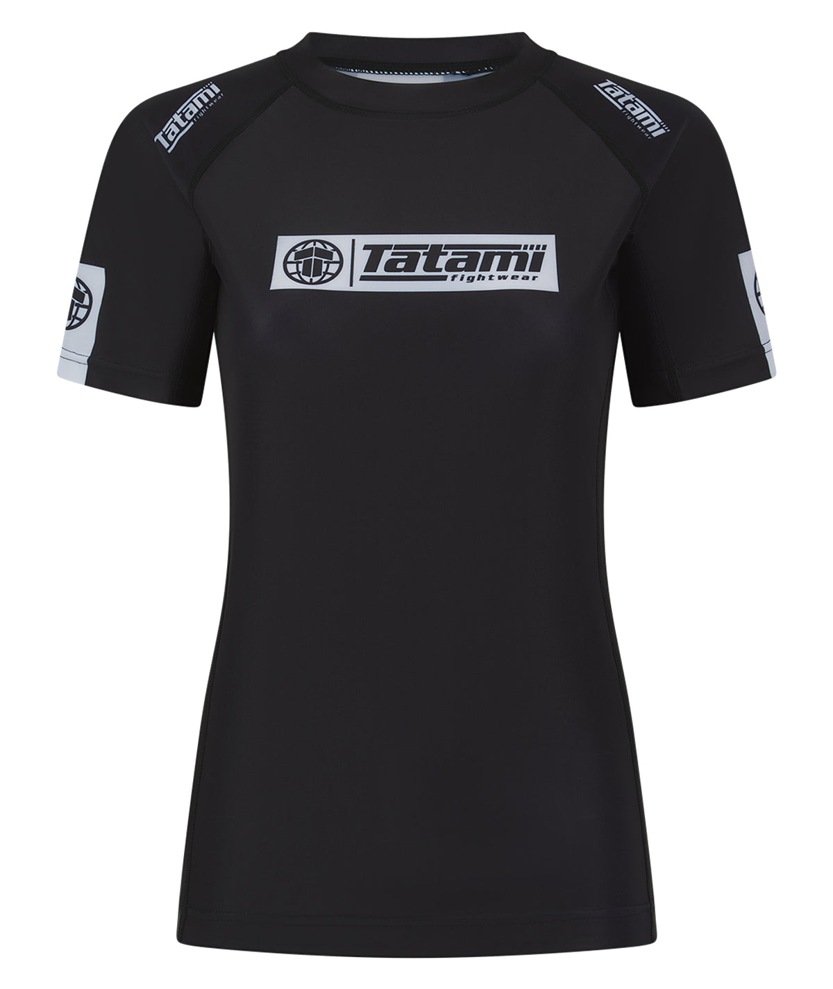 Ladies IBJJF Ranked Short Sleeve Rash Guard - Black