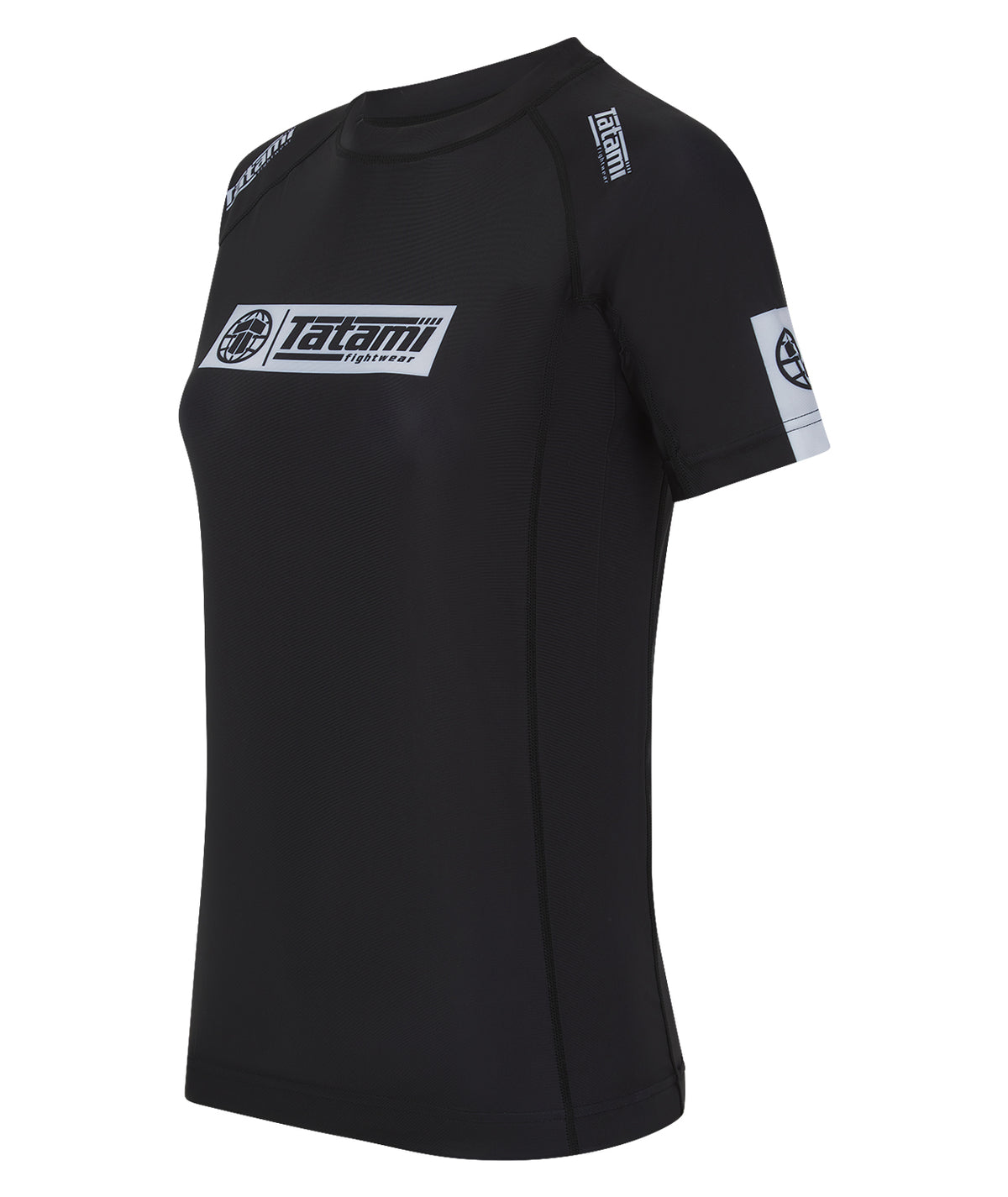 Ladies IBJJF Ranked Short Sleeve Rash Guard - Black