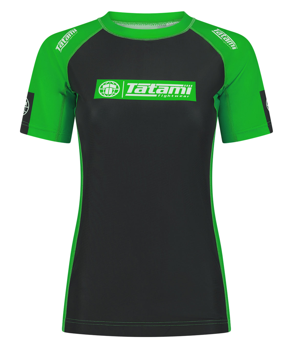 Ladies IBJJF Ranked Short Sleeve Rash Guard - Green