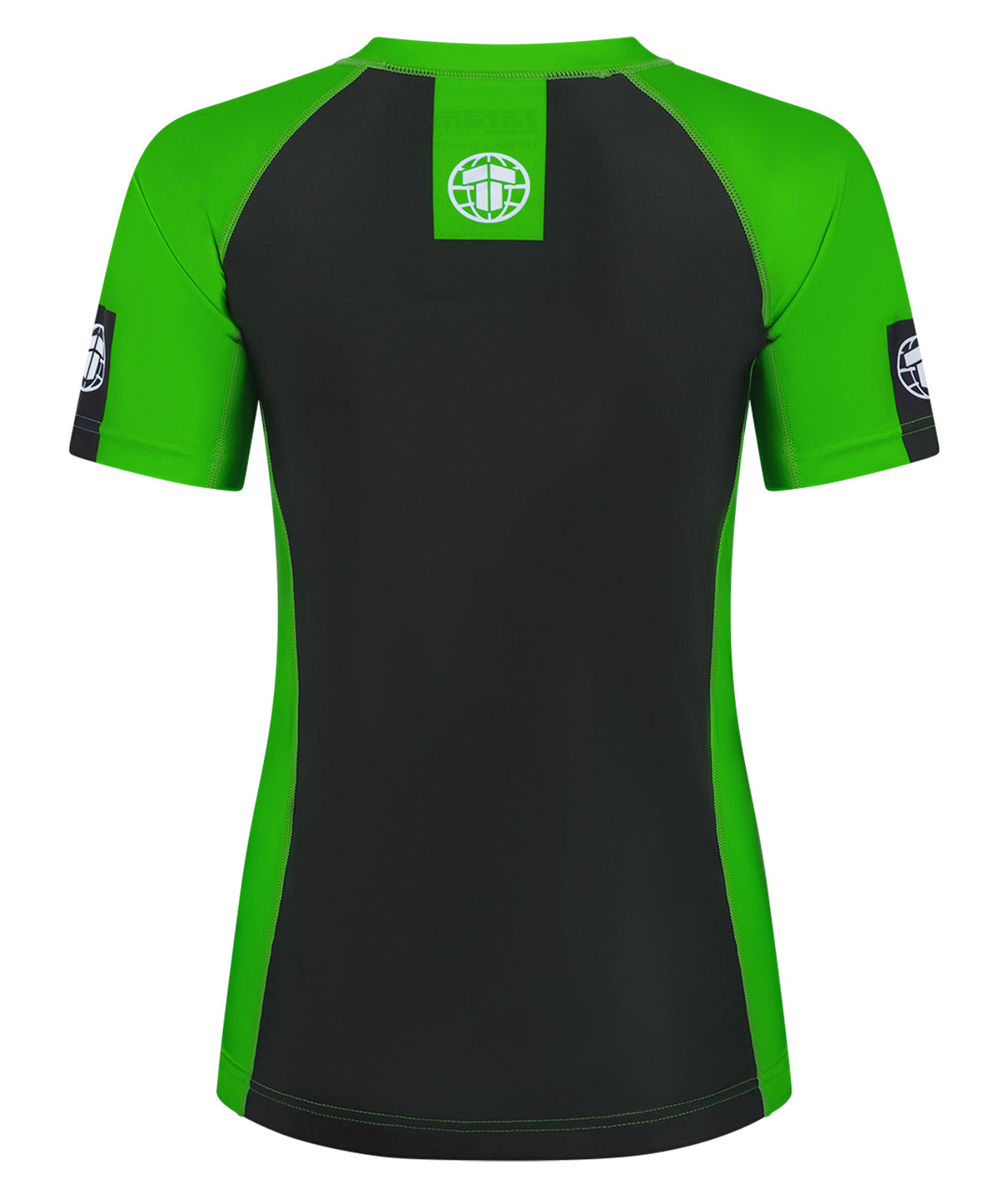 Ladies IBJJF Ranked Short Sleeve Rash Guard - Green