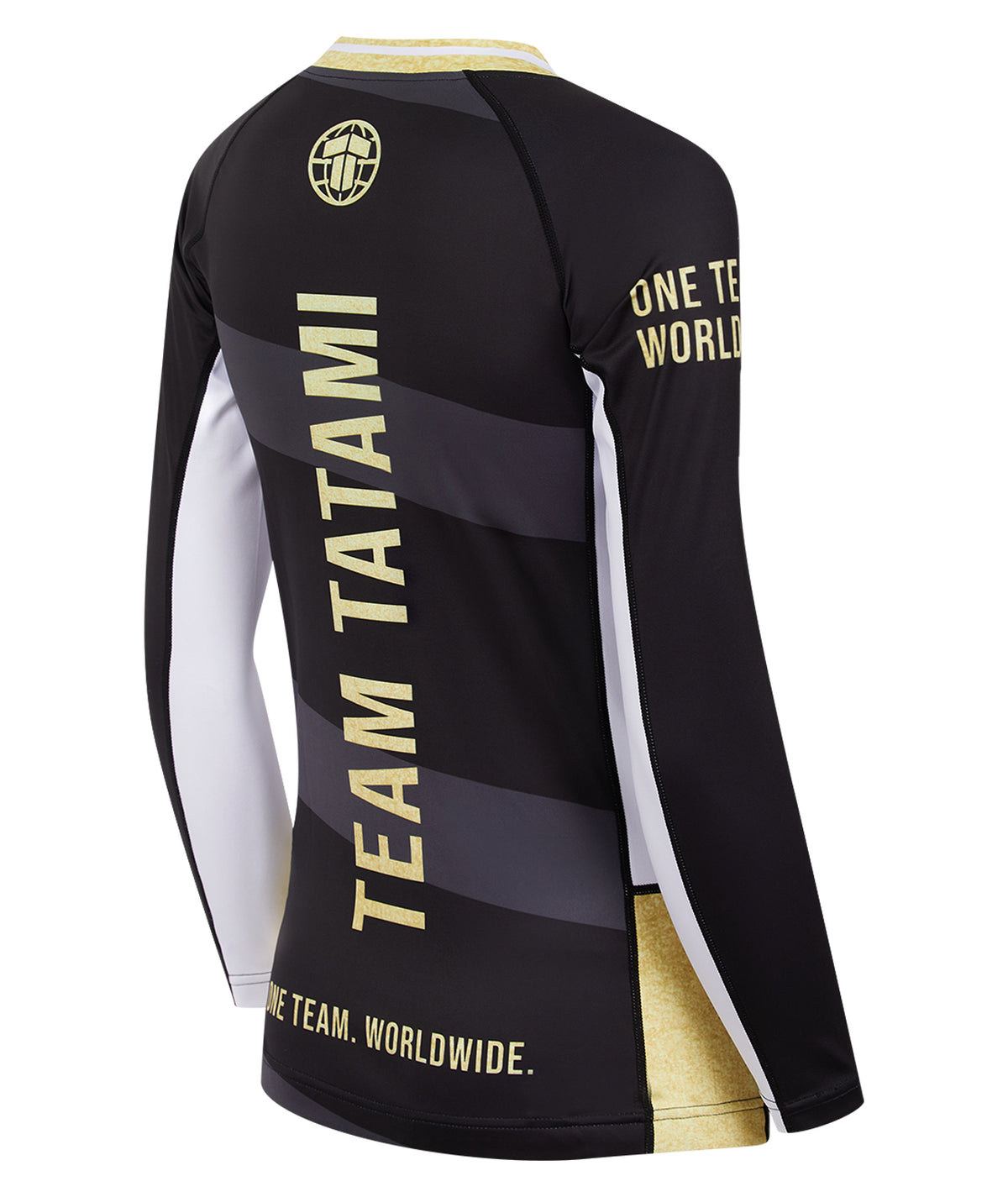 Ladies Team Tatami Long Sleeve Rash Guard -  Black & Gold