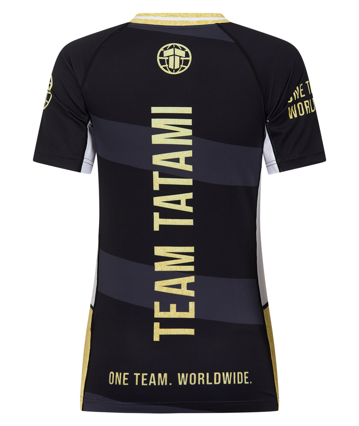 Ladies Team Tatami Short Sleeve Rash Guard -  Black & Gold