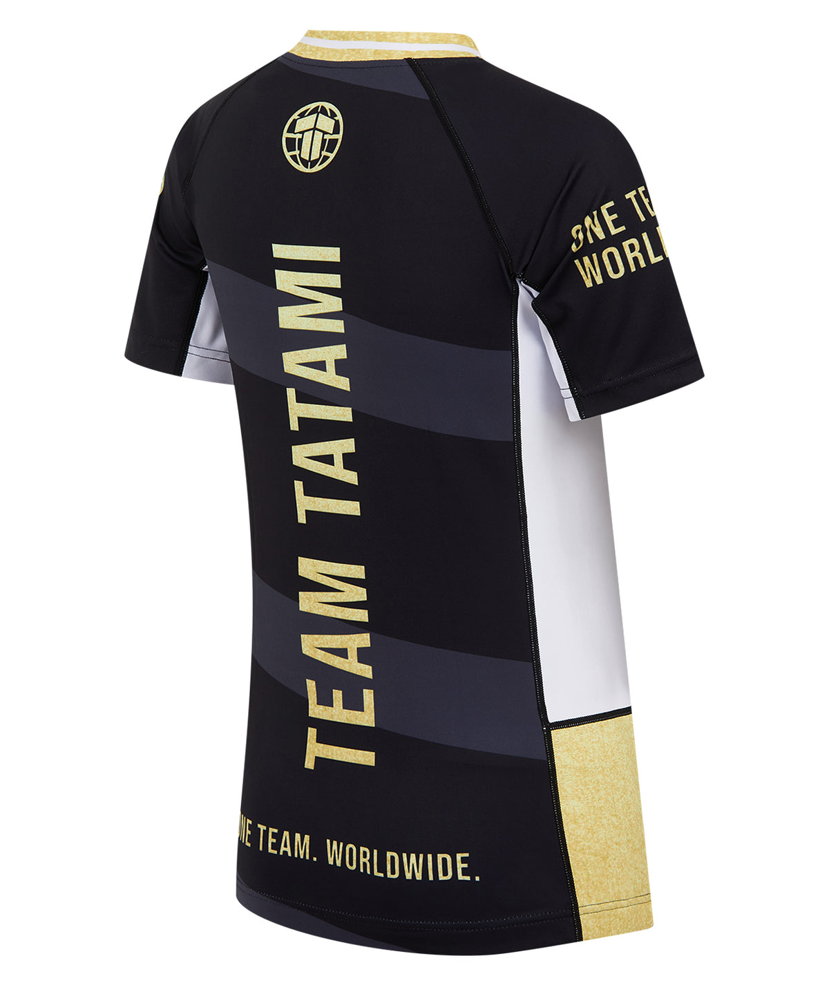 Ladies Team Tatami Short Sleeve Rash Guard -  Black & Gold