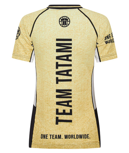Ladies Team Tatami Short Sleeve Rash Guard - Gold