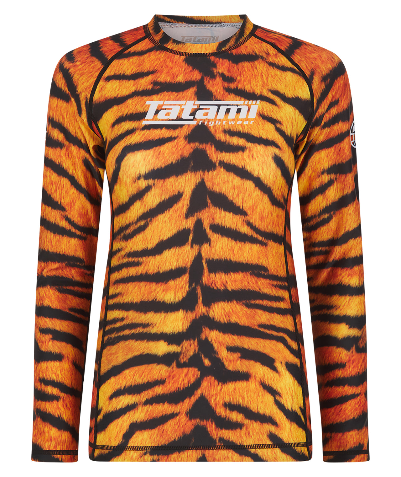 Ladies Helena Long Sleeve Rash Guard - Tiger – Tatami Fightwear Ltd.