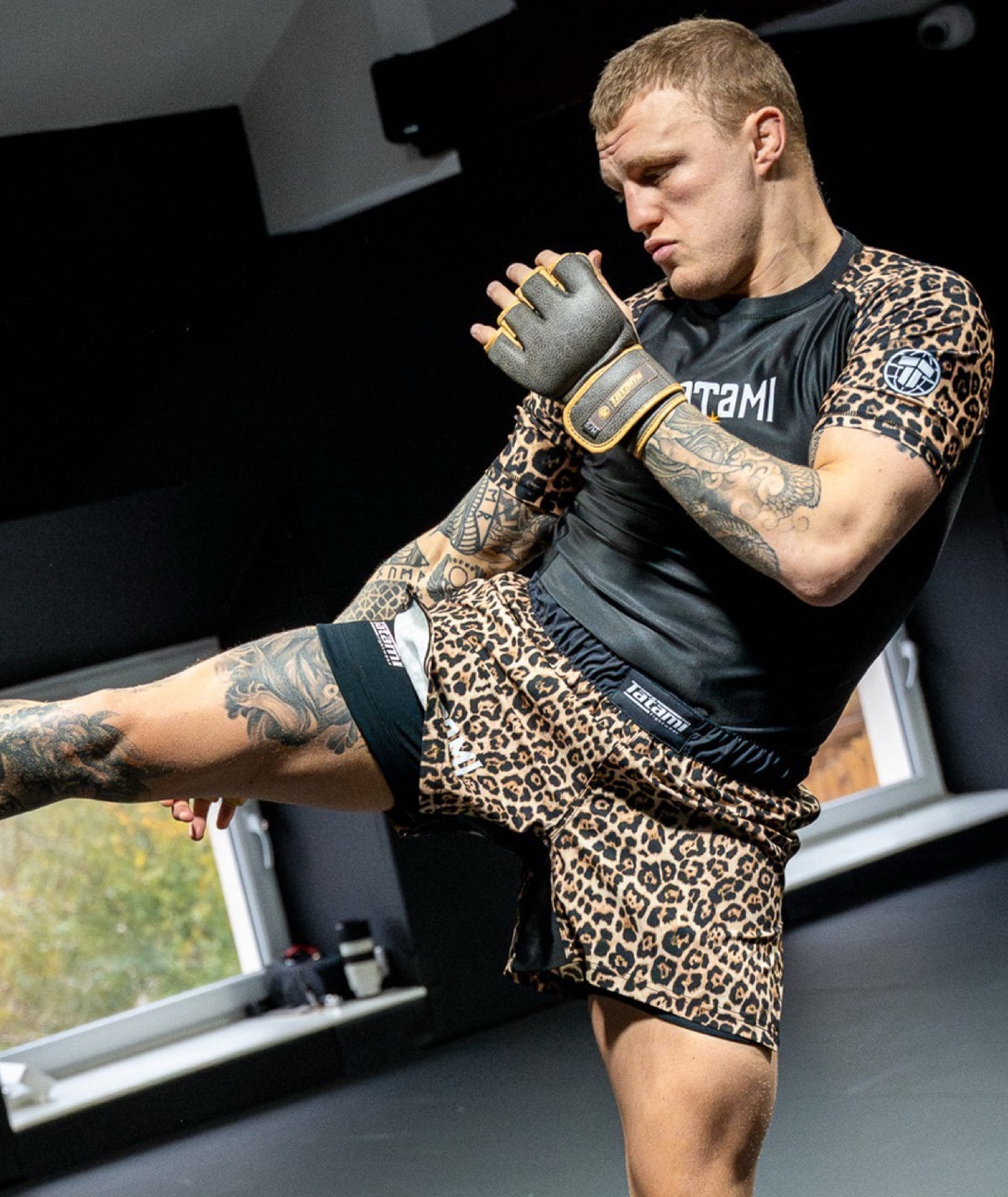Tatami Short Sleeve Rash Guard - Leopard