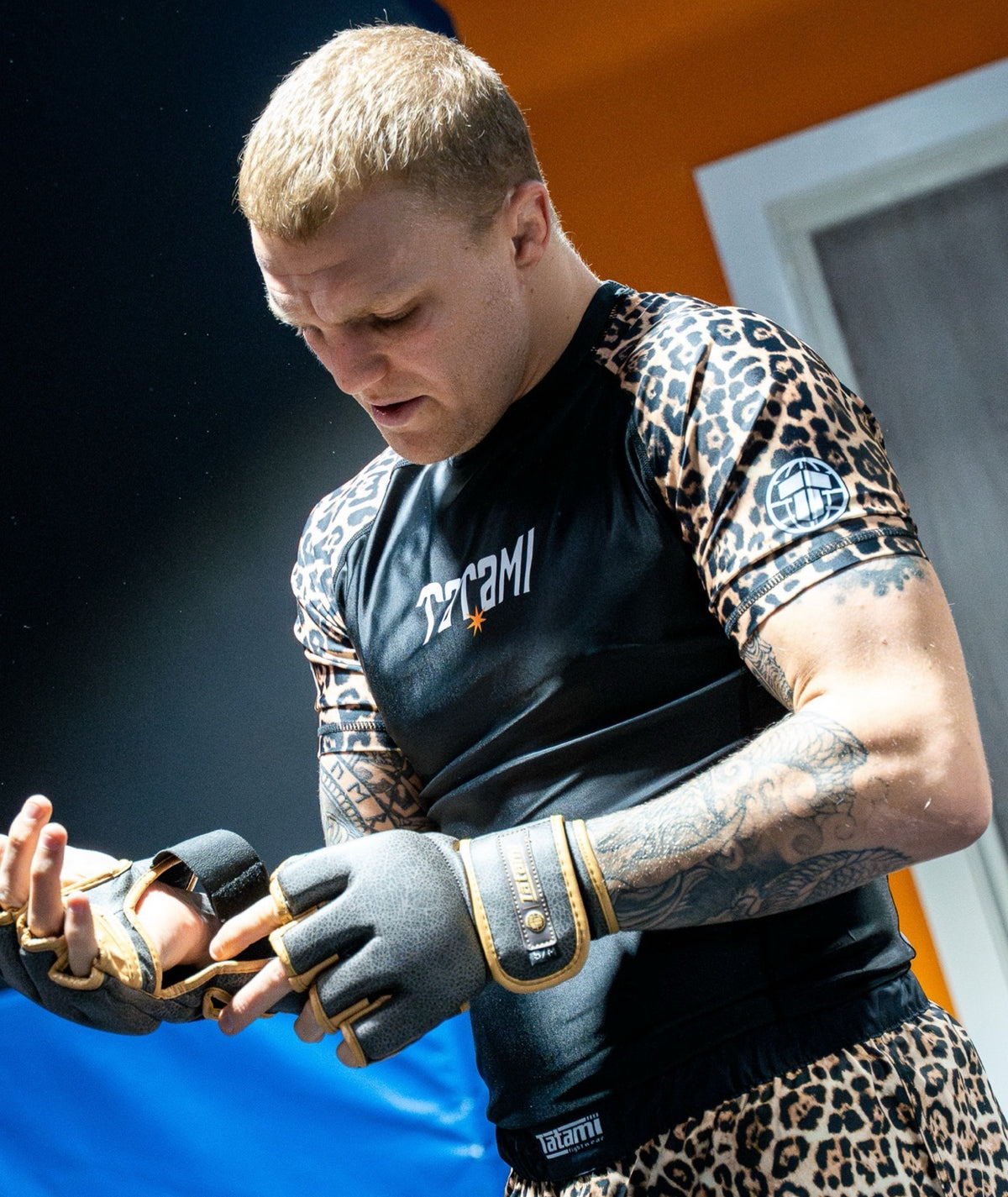 Tatami Short Sleeve Rash Guard - Leopard