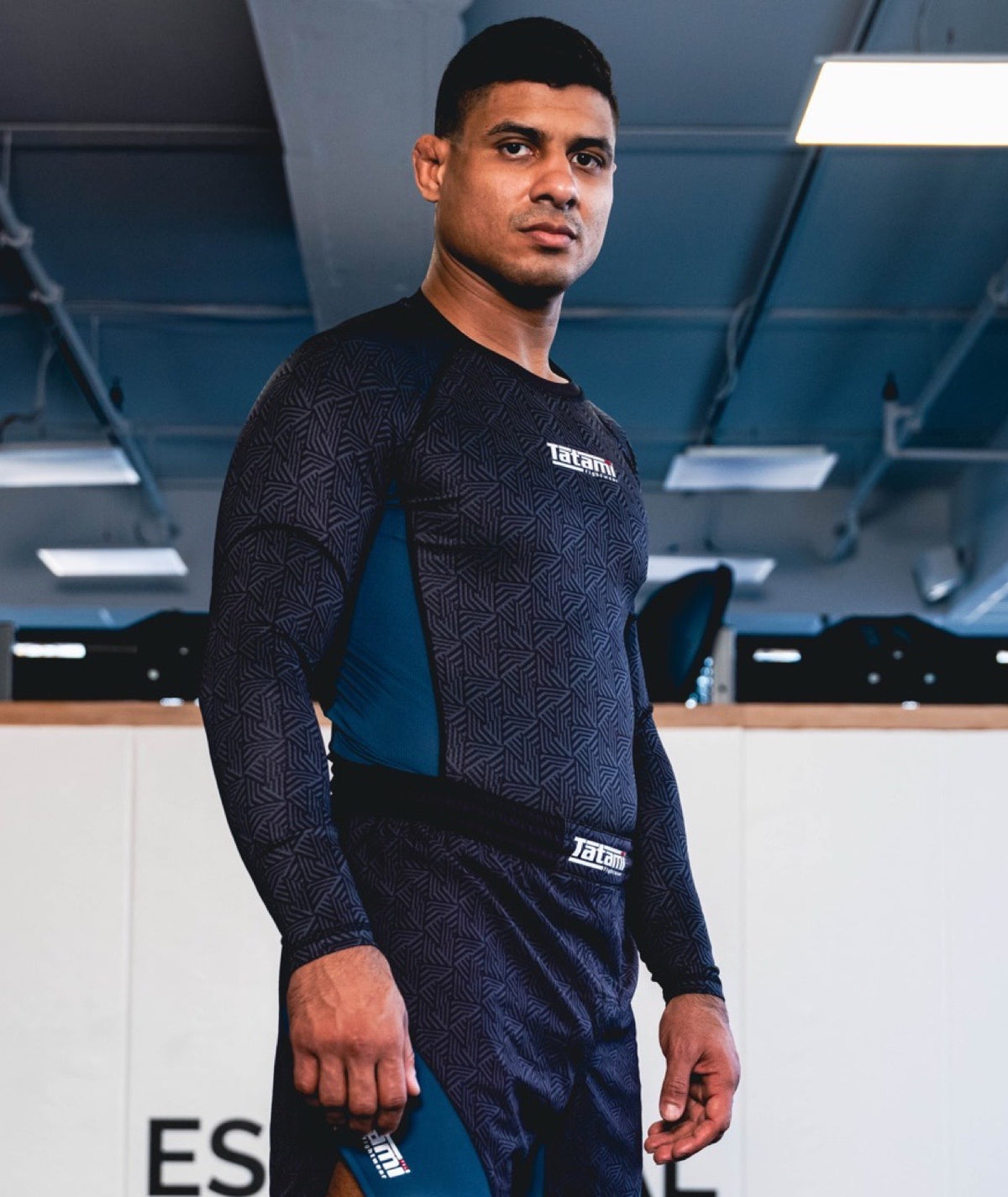 Dimension Long Sleeve Rash Guard - Petrol Blue