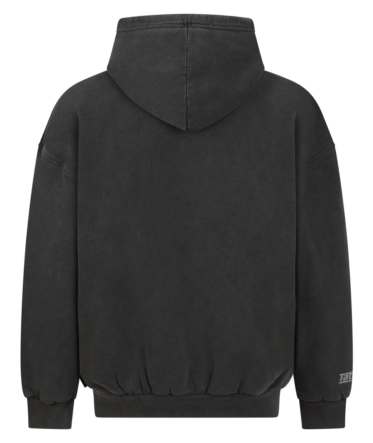 Tatami Globe Stonewashed Hoodie - Black On Grey
