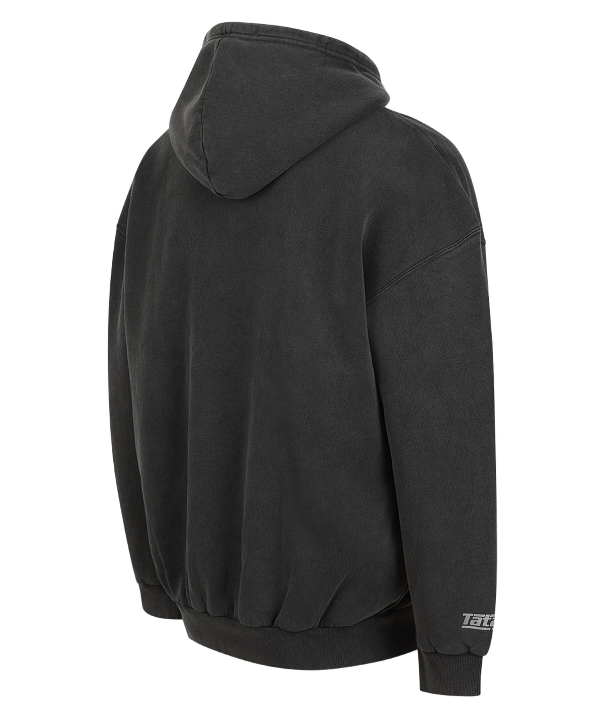 Tatami Globe Stonewashed Hoodie - Black On Grey