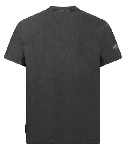 Tatami Globe Stonewashed T-Shirt - White On Grey