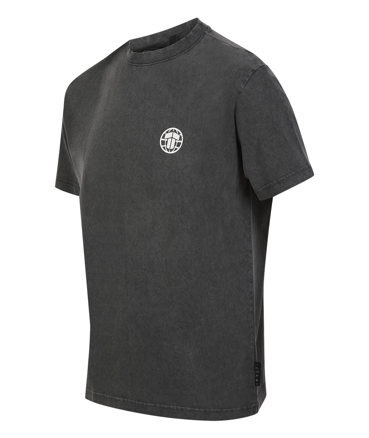 Tatami Globe Stonewashed T-Shirt - White On Grey