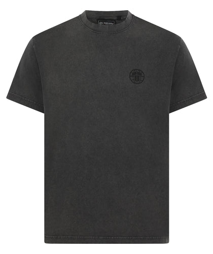 Tatami Globe Stonewashed T-Shirt - Black On Grey