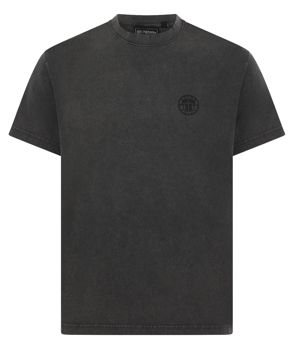 Tatami Globe Stonewashed T-Shirt - Black On Grey