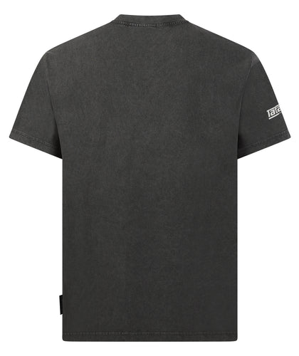 Tatami Globe Stonewashed T-Shirt - Black On Grey