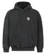 Tatami Globe Stonewashed Hoodie - White On Grey