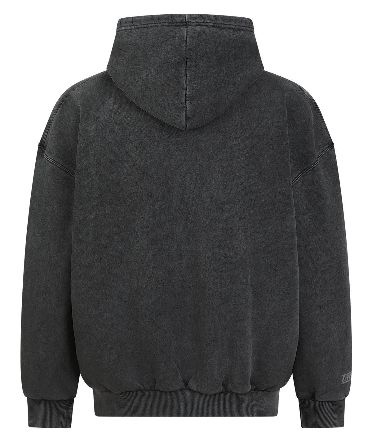 Tatami Globe Stonewashed Hoodie - White On Grey