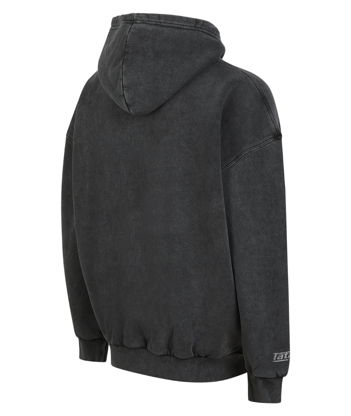 Tatami Globe Stonewashed Hoodie - White On Grey