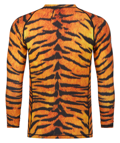 Mens Helena Long Sleeve Rash Guard - Tiger