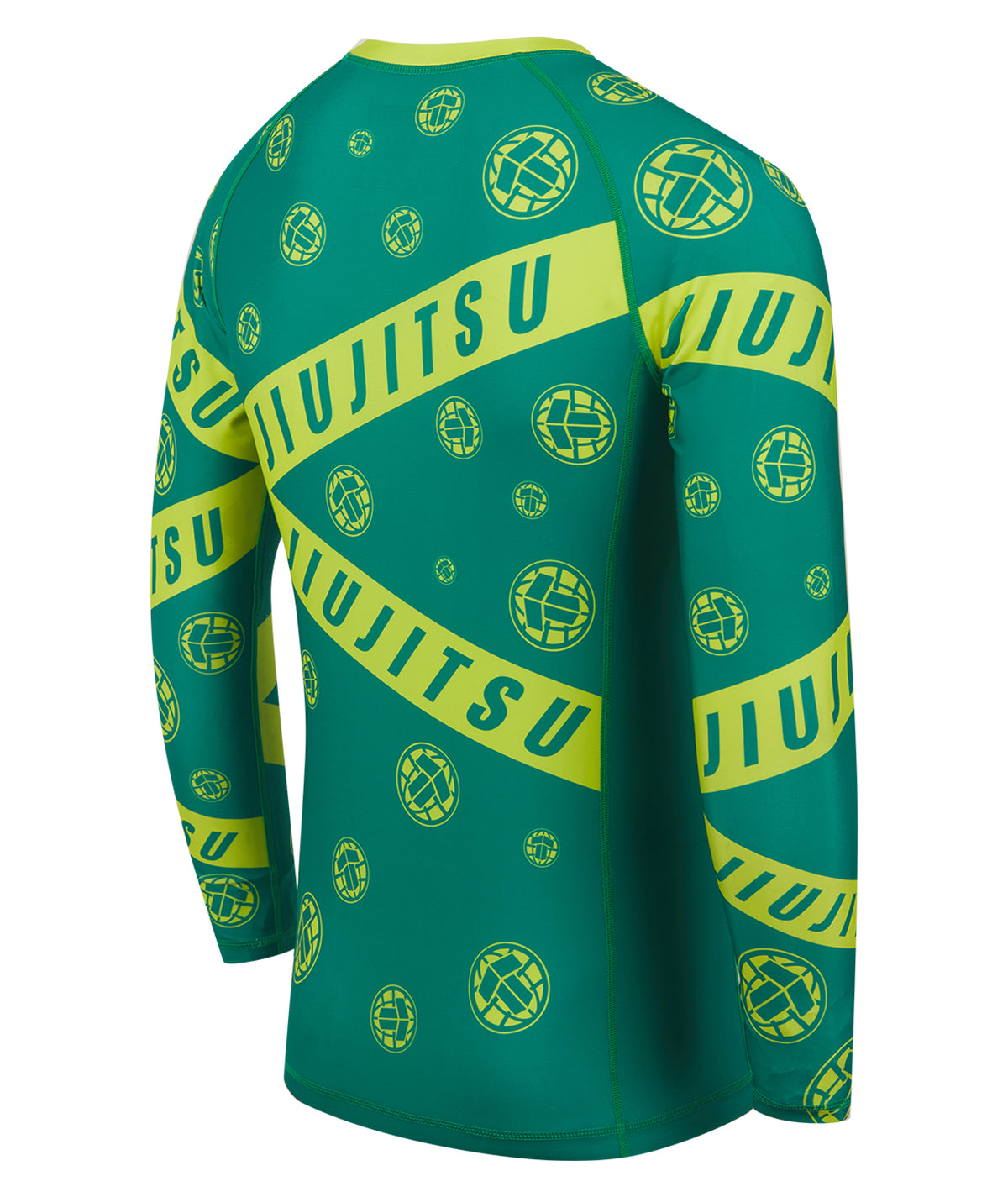 Mens Helena Taped Rash Guard - Green & Yellow