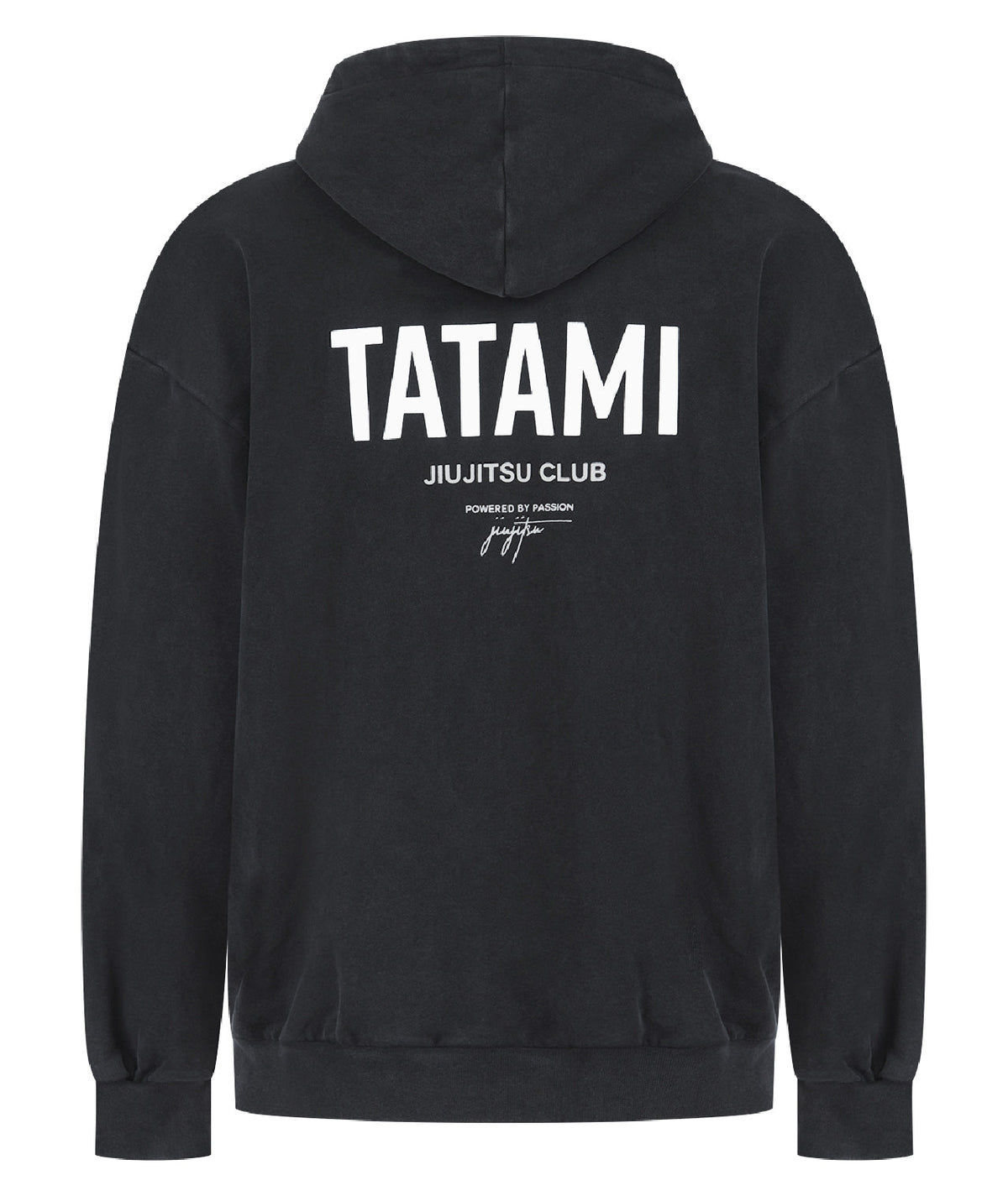 JJ Club Oversized Stonewashed Cotton Hoodie - Grey