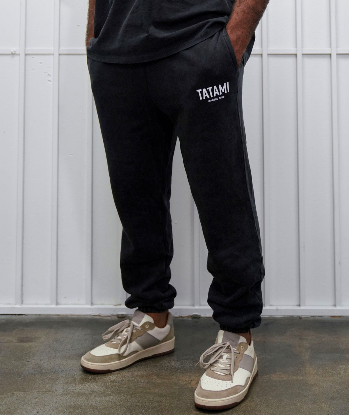 JJ Club Stonewashed Cotton Joggers - Grey