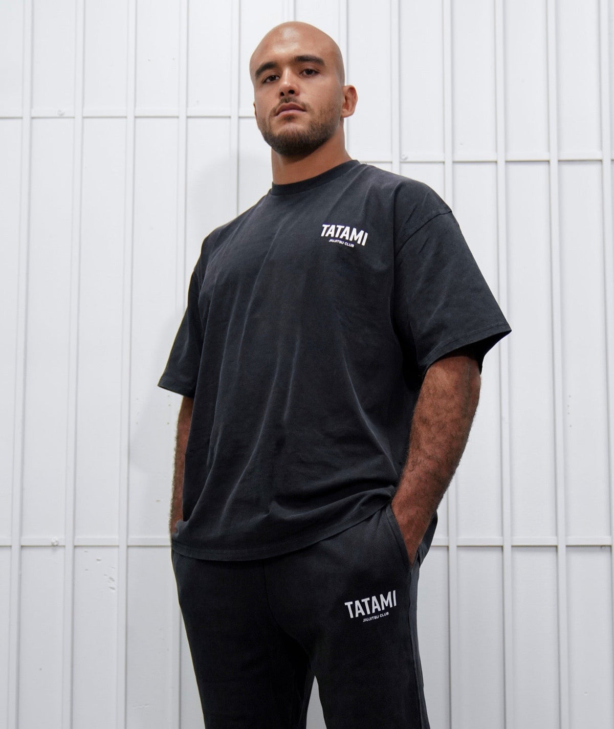JJ Club Oversized Stonewashed Cotton T-Shirt - Grey