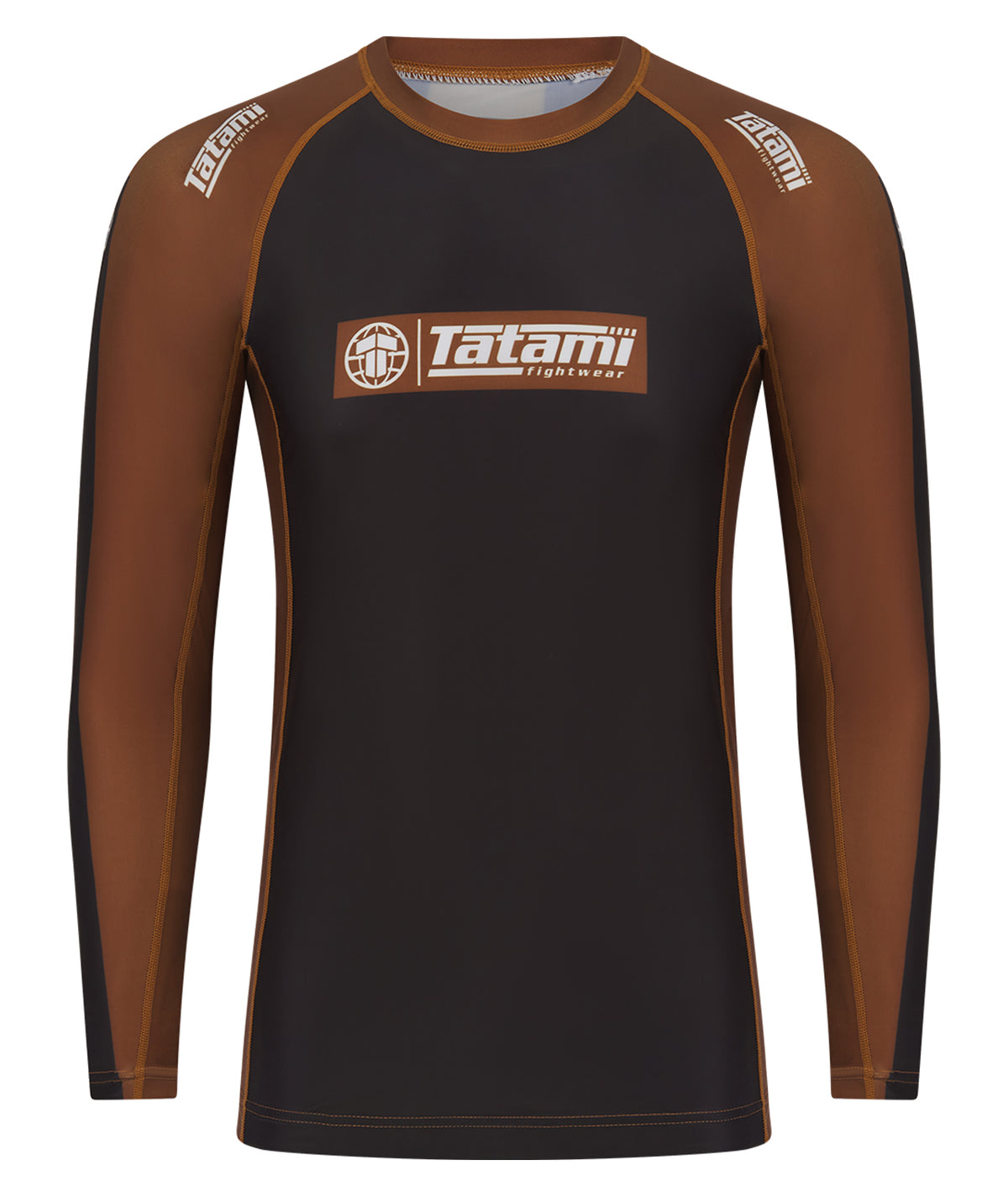 IBJJF Ranked Long Sleeve Rash Guard - Brown